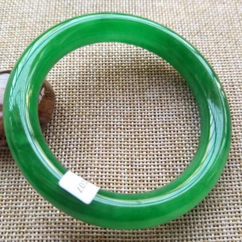 Fine jewelry expensive 58-60mm Certified Natural full ice Green Jadeite JADE Bracelet Bangle best gift free shipping