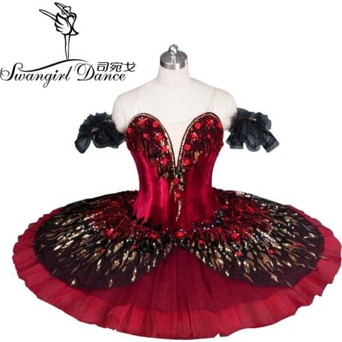 Adult red black swan lake classical ballet tutu child black professional performance ballet tutus for girlsBT9045A