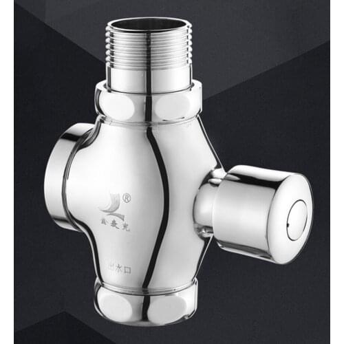 Brass Time Delay Flushing Valve Hand-control Stool Flushing Valve Squat Pan Plastic Gasket Stainless Pipe Elbow Accessories Cap