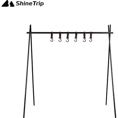 Lightweight outdoor Folding Camping Shelf Aluminum Alloy Clothes Storage Hanger Cookware Eequipment Hanging Rack Triangle Rack