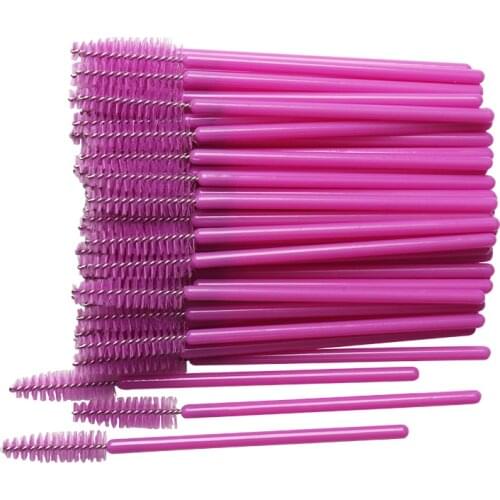 HOT 50 pcs Disposable Nylon Eyelash Brush Mascara Wands Eyelash Extension Makeup Eyelash Applicator women Make Up Tools