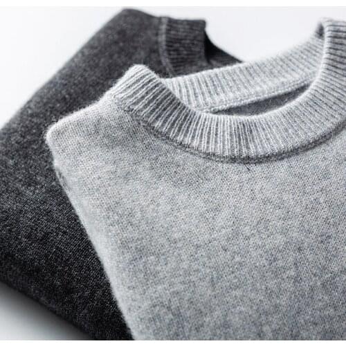Hot Sale More Thicker Warm Sweaters Man 100% Goat Cashmere Knitting Pullovers Top Grade Soft Jumpers Male Solid Color Clothes