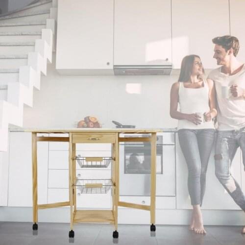 New Movable Kitchen Shelf Storage Organizer Rack Bathroom Shelf Rolling Trolley Cart Basket Stand With Wheels HWC