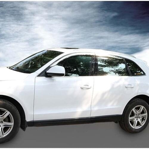 Brand New 1 Set Chrome Side Rain Guard Deflectors Vent Sun Shade Window Visors For Audi Q5