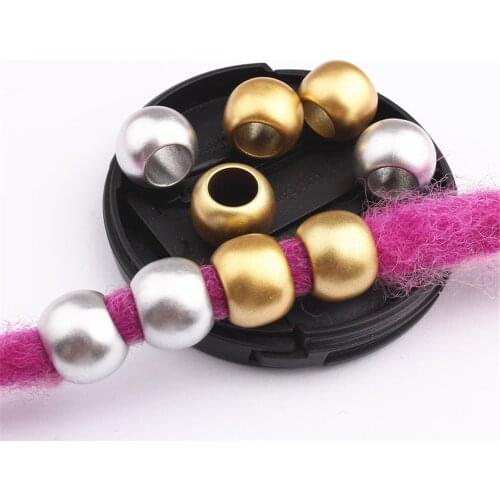 New 10Pcs African Hair Jewelry Braid Accessories Decorations Gold Silver Hair Ring Tubes Cuffs Dreadlocks Dread Beads