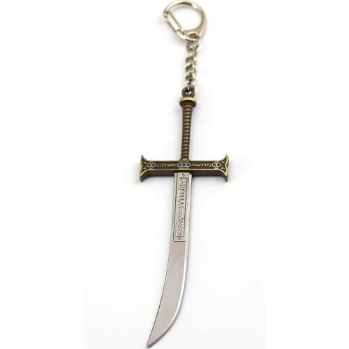 New Fashion One Piece Keychain Sword Model Pendant Juracule Dracule Mihawk Metal Keyring Metal Anime Chaveiro Accessory