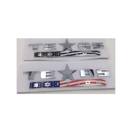 20X New TEXAS EDITION Letters US Flag Style Sticker Car 3D Writing Badge Emblem Decal Auto Part Exterior Decoration logo style
