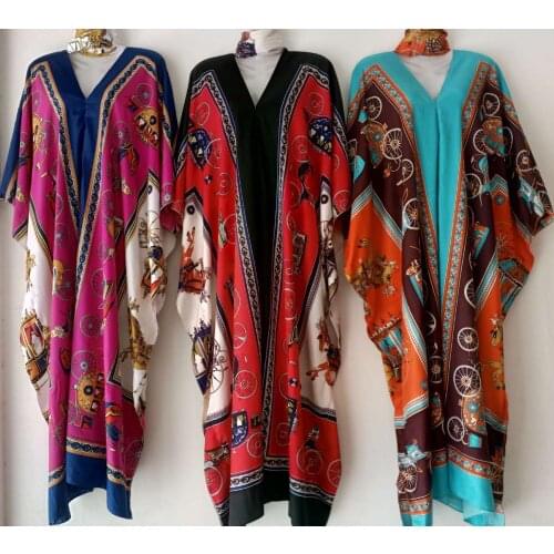 3colors V-Neck 2021 New fashion dress ,Elegant oversized Dress african print dresses for ladies/women