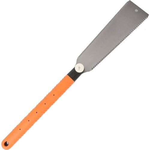 Carbon Steel Woodworking Saw, Double-Sided Fine-Tooth TPR Handle, Manual Saw for Cutting Bamboo, Wood and Plastic