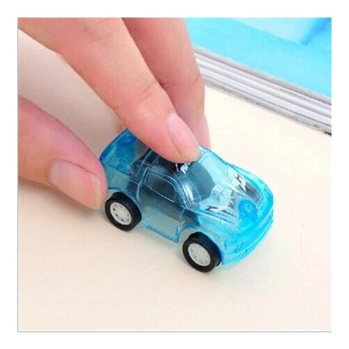 Plastic Cute Toy Car For Child Wheels Mini Car Model Kids Toys Candy Color Children Pull Back Car