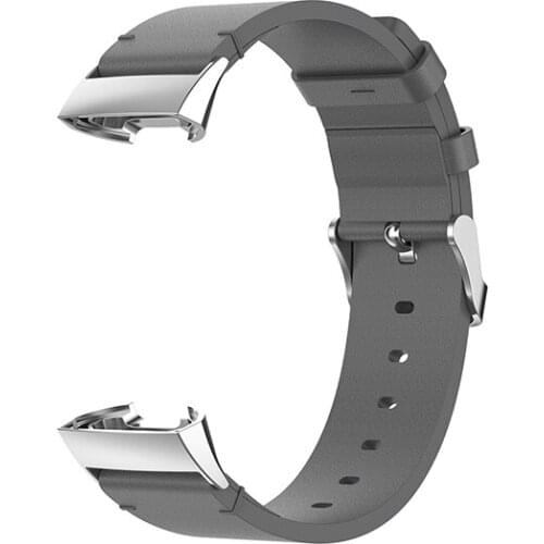 Leather Watch Strap Replacement Wristband Bracelet Strap for Fitbit Charge 4/Charge 3/Charge 3E Watch Accessories