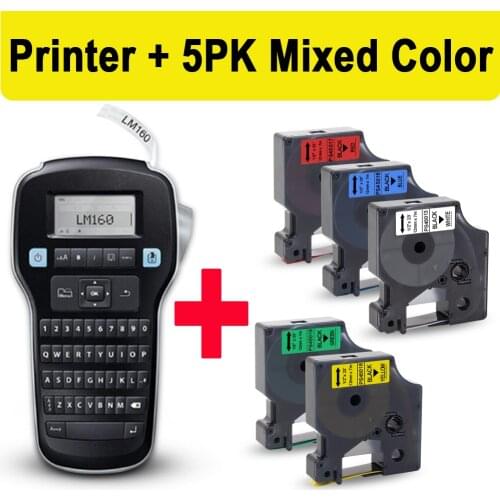 Hand-held Portable Label Printer Compatible Dymo LM160 LM 160 Label Maker Stickers Printer For Dymo D1 45013 45018 12mm Tape
