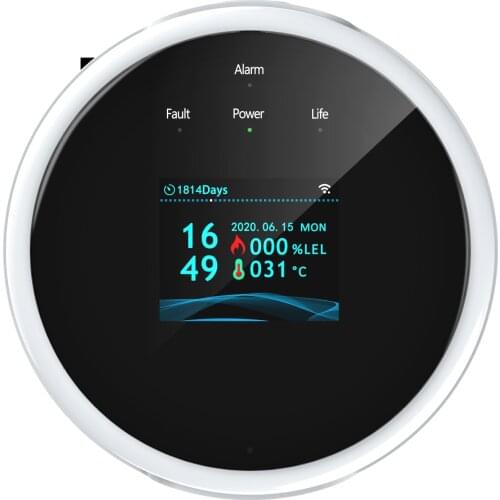 Brand new TU YA WIFI gas alarm for household use live language push temperature alarm combustible gas leak detection detector