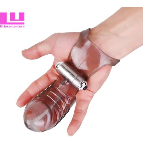 Finger Sleeve Vibrator G Spot Clitoris Stimulate Massager Play Pleasure Adult Products Chastity Sex Toys For Women Couple