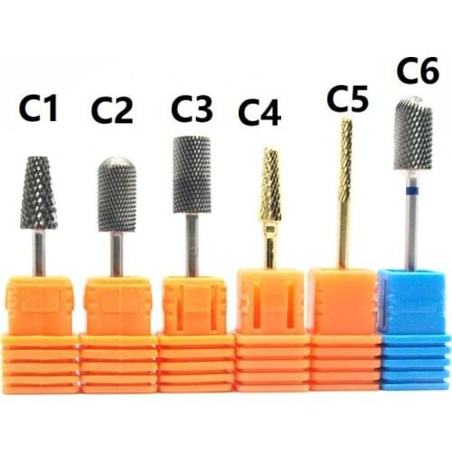 EasyNail~3/32 '' Tungsten steel Nail Drill Bit nail file Carbide Nozzle Gel remover Nail Cleaner Millings Bit 6kinds