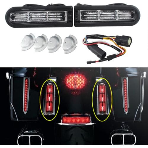 Pair Accent Saddlebag Filler Insert Support LED Light Fits For Harley Touring FLHTCU FLTRX FLTRUSE FLHR FLHTK 2014-2019 15 16 17
