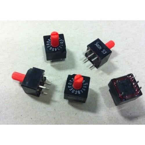 Japan JAE rotary DIP switch 16 0-F rotary encoder switches 1 2 3 8 C positive yards