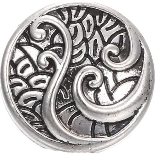 10PCS/LOT Hot sale DIY women charm bracelet&bangle Metal 18mm snap button jewelry bohemian fit snap jewelry for woman