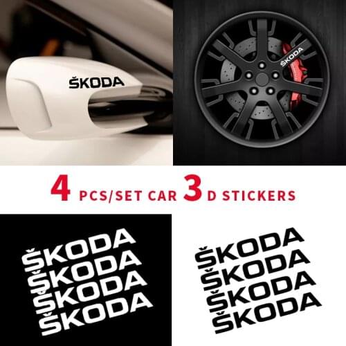 4pcs NEW fashion Car styling Car Door Handle Decoration Sticker For Skodas Octavia A5 A7 Fabia superb car-styling Accessories