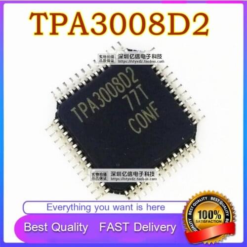 5Pcs/Lot New Original TPA3008D2 LCD AUDIO POWER Amplifier Chip QFP