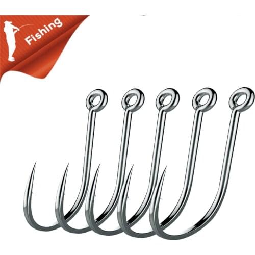 50pcs Fishing Hooks Set Barbed Single Circle Carp Hook High Carbon Steel Sea Fishinhook Fly Fishing Accessories Tackle