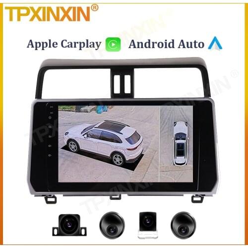 6+128G For Toyota Land Cruiser Prado 150 2017 2018 2019 Android Car Multimedia Viedo Player Auto Radio Stereo GPS Navigation