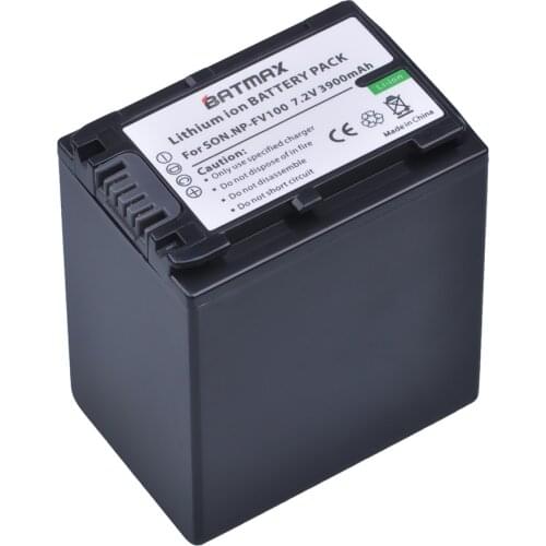 1Pcs 3900mAh NP-FV100 NP FV100 NPFV100 Rechargeable Camera Battery for SONY FDR-AX100E AX100E HDR XR550E XR350E CX550E CX350E