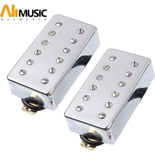 ALLMusic Double Coil 12 Hole Humbucker Pickup for LP Electric Guitar Chrome