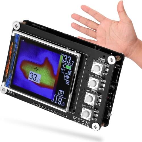 AMG8833 Sensors 1.6 Inch TFT Display Screen Thermal Imager Simple Thermal Imager 10Hz Data Refresh Rate Support TF Card