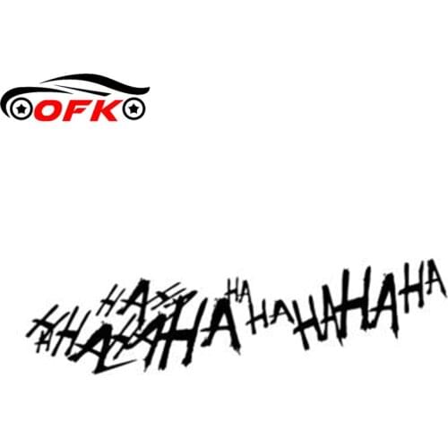 Car Stickers Decor Motorcycle Decals Funny Joker Hahaha Decorative Accessories Creative Sunscreen Waterproof PVC