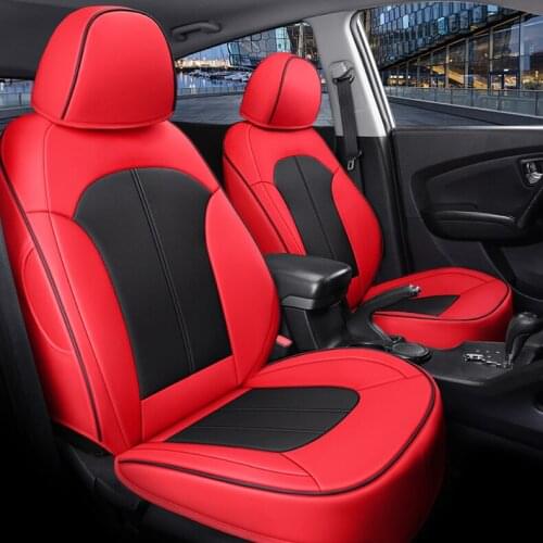 Custom car Seat Covers leather for hyundai ix35 accessories for cars autocovers auto products car seat caution styling sticker