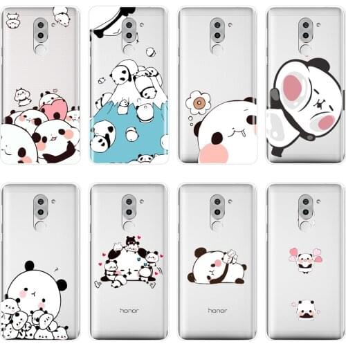 Cute Panda Funny Floral Back Cover For Huawei Honor 4X 5A 5X 6 6X Soft Silicone Phone Case For Huawei Honor 6A 4C 5C 6C Pro Case