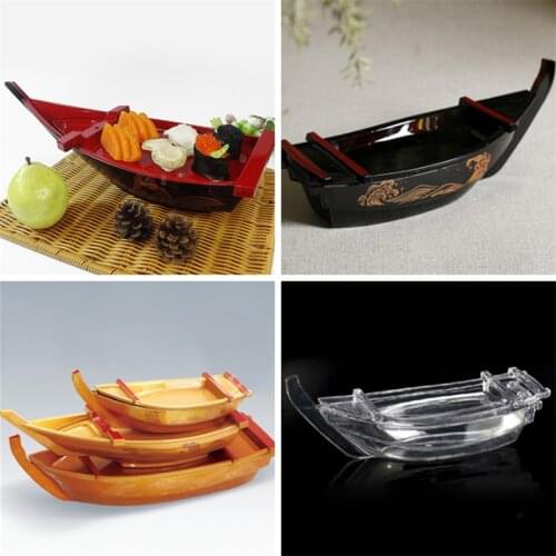 Black SUSHI BOAT sashimi boat dry ice cooking boat ABS salmon plate sashimi plate Japanese cooking Dragon Boat container