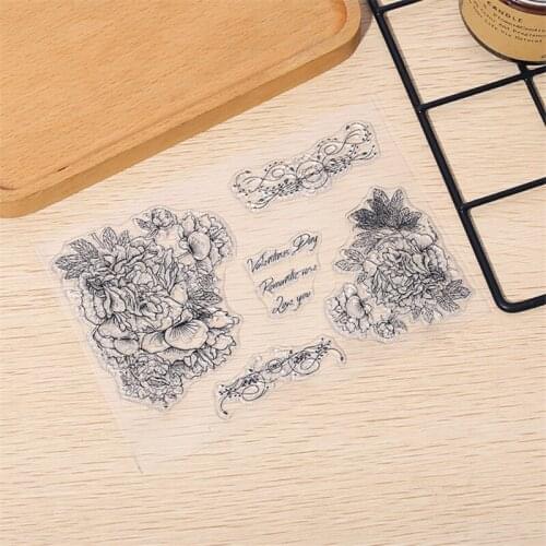Flowers Silicone Clear Seal Stamp DIY Scrapbooking Embossing Photo Album Decor M17D