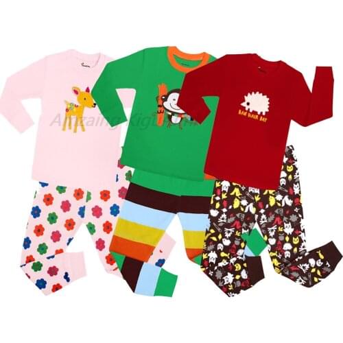 Spring Autumn Kids Pajamas Boy Girl Cotton Sleepwear Children Long Sleeve Set Toddler Teenagers Clothing Set Baby Boys Pyjamas