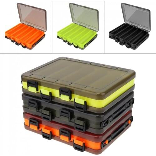 Double Side Thickening 10 Compartments Squid Fishing Lure Box for Shrimp Bait Minnow Lures Accessories Storage Case