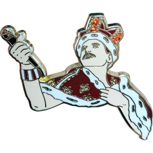 Freddie Mercury king brooch Queen band legendary art accessory