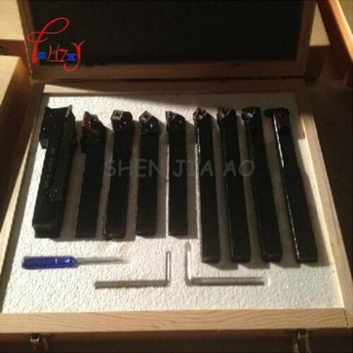 12mm*12mm/9pieces Indexable, hard alloy Turning Tool, lathe tool Kits cutter, cutting tools with wooden case