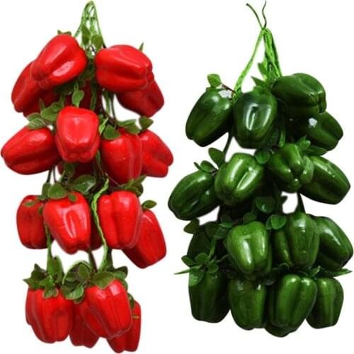 4PCS Artificial Vegetable Realistic Fake Pepper Home Kitchen Decor Food Photography Props Home Decorative Crafts