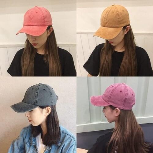 Hat female summer sun protection student sun protection baseball cap versatile Korean washed-out do the old cowboy peaked cap