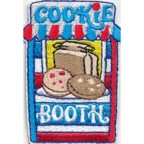 Hot! Boy Girl COOKIE BOOTH Blue Sales selling Fun Patches Crest Badges GUIDE - SCOUT (Size is about 8.1*5.5 cm)