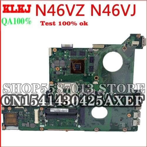 KLKJ N46VZ Motherboard For ASUS N46VZ N46VJ N46VM Laptop Motherboard Original Test Motherboad Notebook GT650M/GT630M Motherboard