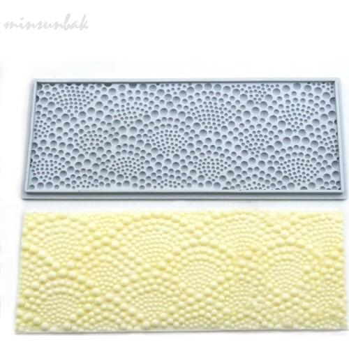 Minsunbak New Pearl Shape Fondant Cake Edge Decorative Silicone Mold Chocolate Gumpaste Baking Tools Cake mould