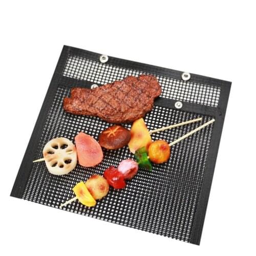 Reusable Non-Stick Mesh Grilling Bag Nonstick BBQ Grill Pad Easy to Clean Outdoor BBQ Picnic Tool Kitchen Tools