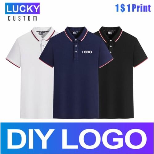 Mens Summer Short Sleeve Polo Shirt Custom Printed Embroidery Company Logo Fashion And Comfortable Business Top 4xl