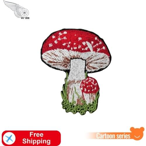 Mushroom Cartoon Ironing Patches for Clothing DIY Cute Things Sew on Badges for Hoodie Jackets Hot Sale Accessories High Quality