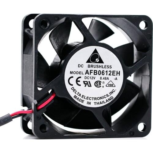New original AFB0612EH-F00 AFB0612EH-R00 2wire 3wire 4wire FG RD TACH Alarm pwm cooling fan 6025 12v 0.48a 60*60*25MM