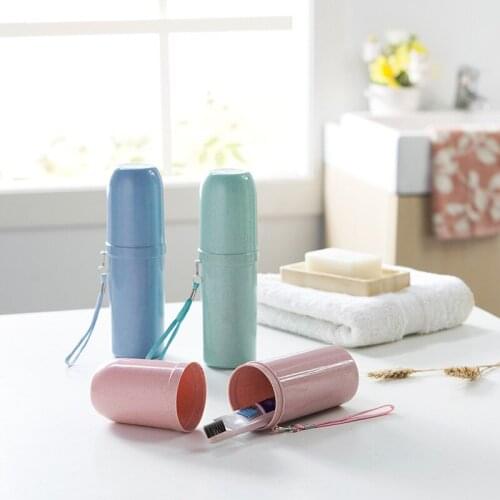 Portable toothbrush case Travel toothbrush case with cover Washing cup Toothbrush storage case Household toothbrush cup