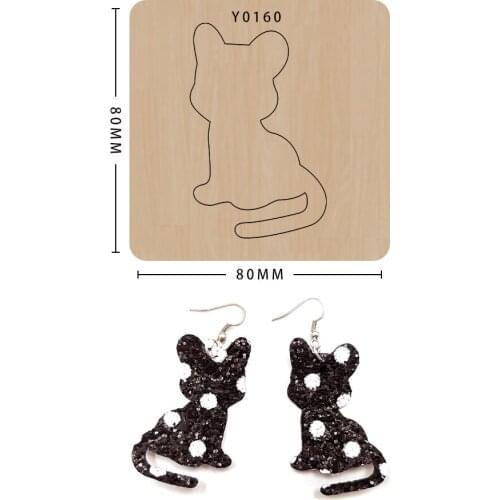 Earring Dies New Design Craft Die Decoration Wood Cutting Mold Scrapbooking Paper Card Craft suitable for big shot machines