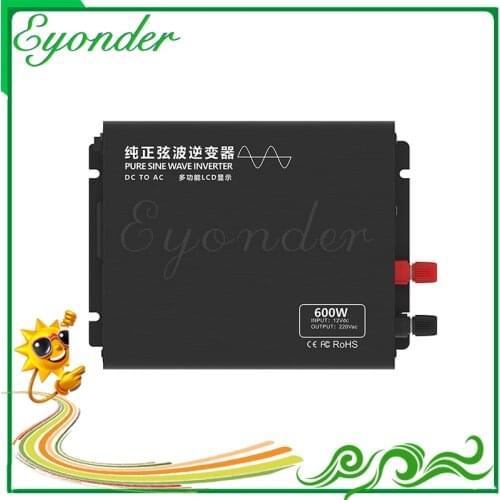 12v 24v 27v 36v 48v 60v 72v 80v 84v dc to 110v 200v 220v 230v ac 600w watt pure sine wave ac off grid dc/ac solar e inverter